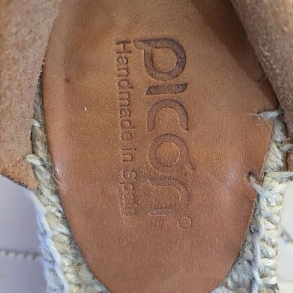 PICON GENUINE LEATHER WEDGE ESPADRILLE - Picture 3 of 8